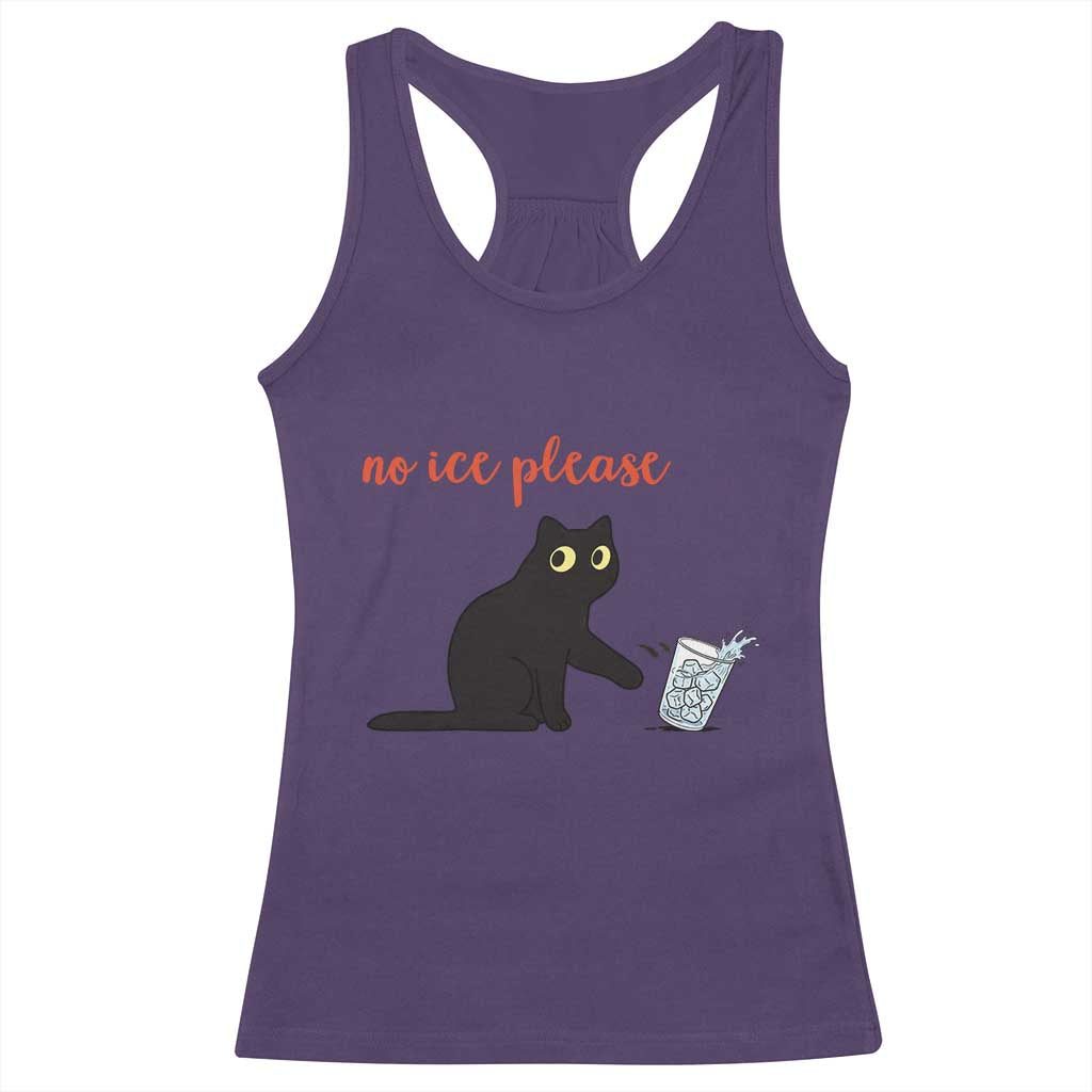 No Ice Please Racerback Tank Top Funny Cat Abolish ICE Meme Protest