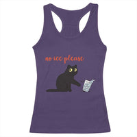 No Ice Please Racerback Tank Top Funny Cat Abolish ICE Meme Protest