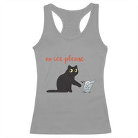 No Ice Please Racerback Tank Top Funny Cat Abolish ICE Meme Protest