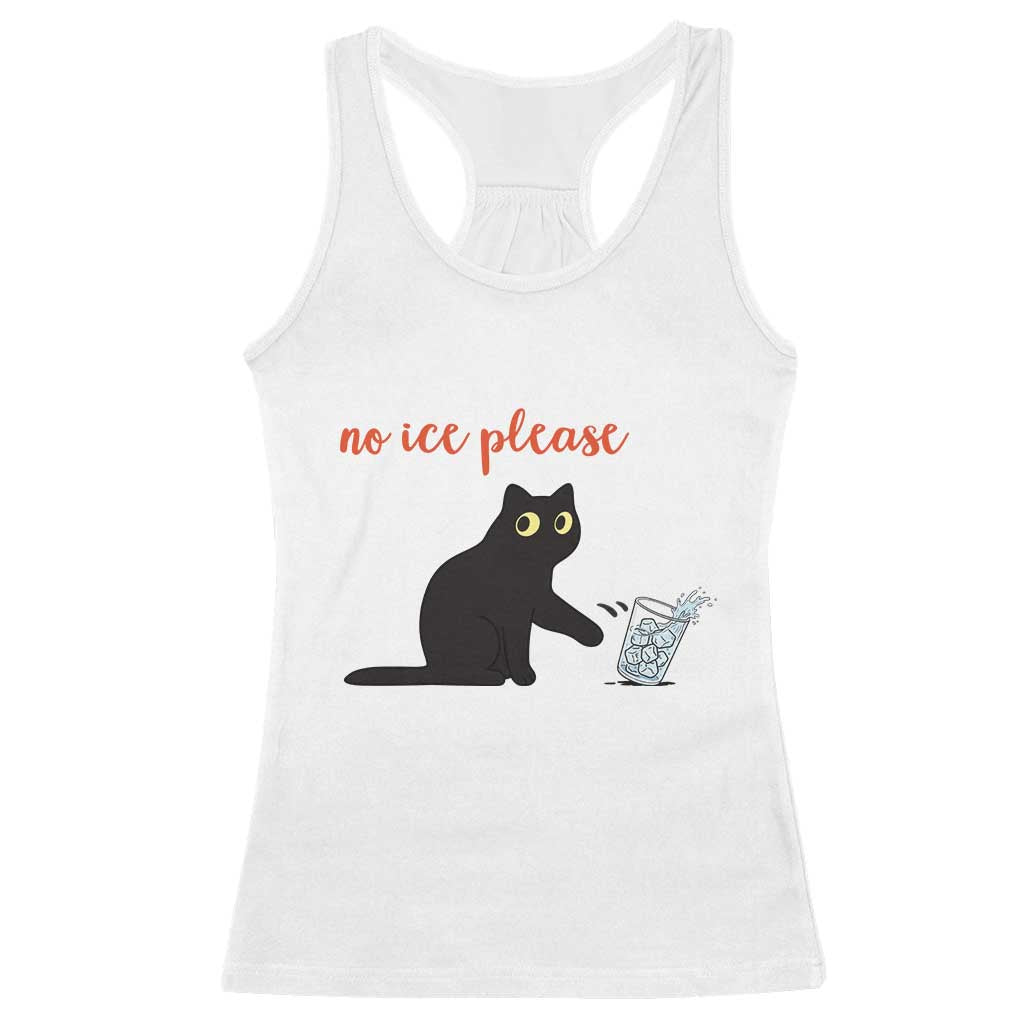 No Ice Please Racerback Tank Top Funny Cat Abolish ICE Meme Protest