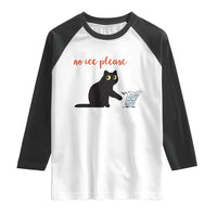 No Ice Please Raglan Shirt Funny Cat Abolish ICE Meme Protest