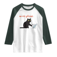 No Ice Please Raglan Shirt Funny Cat Abolish ICE Meme Protest
