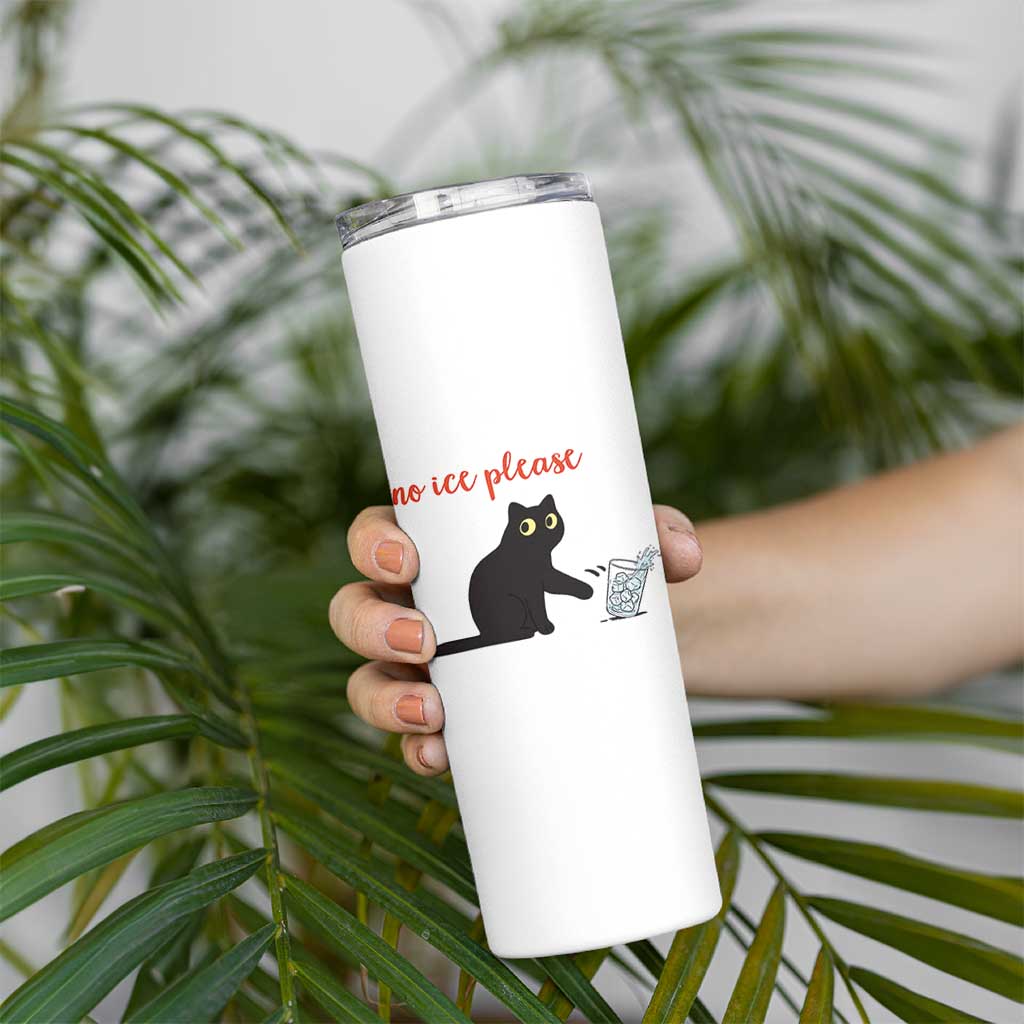 No Ice Please Skinny Tumbler Funny Cat Abolish ICE Meme Protest