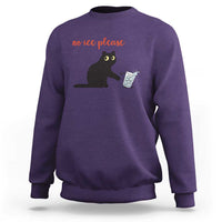 No Ice Please Sweatshirt Funny Cat Abolish ICE Meme Protest