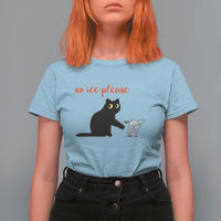 No Ice Please T Shirt For Women Funny Cat Abolish ICE Meme Protest