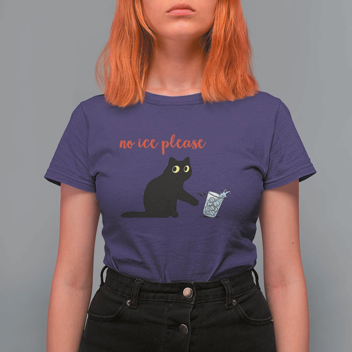 No Ice Please T Shirt For Women Funny Cat Abolish ICE Meme Protest
