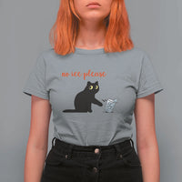 No Ice Please T Shirt For Women Funny Cat Abolish ICE Meme Protest