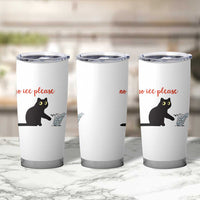No Ice Please Tumbler Cup Funny Cat Abolish ICE Meme Protest