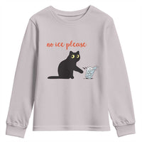 No Ice Please Youth Sweatshirt Funny Cat Abolish ICE Meme Protest