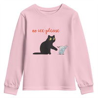 No Ice Please Youth Sweatshirt Funny Cat Abolish ICE Meme Protest