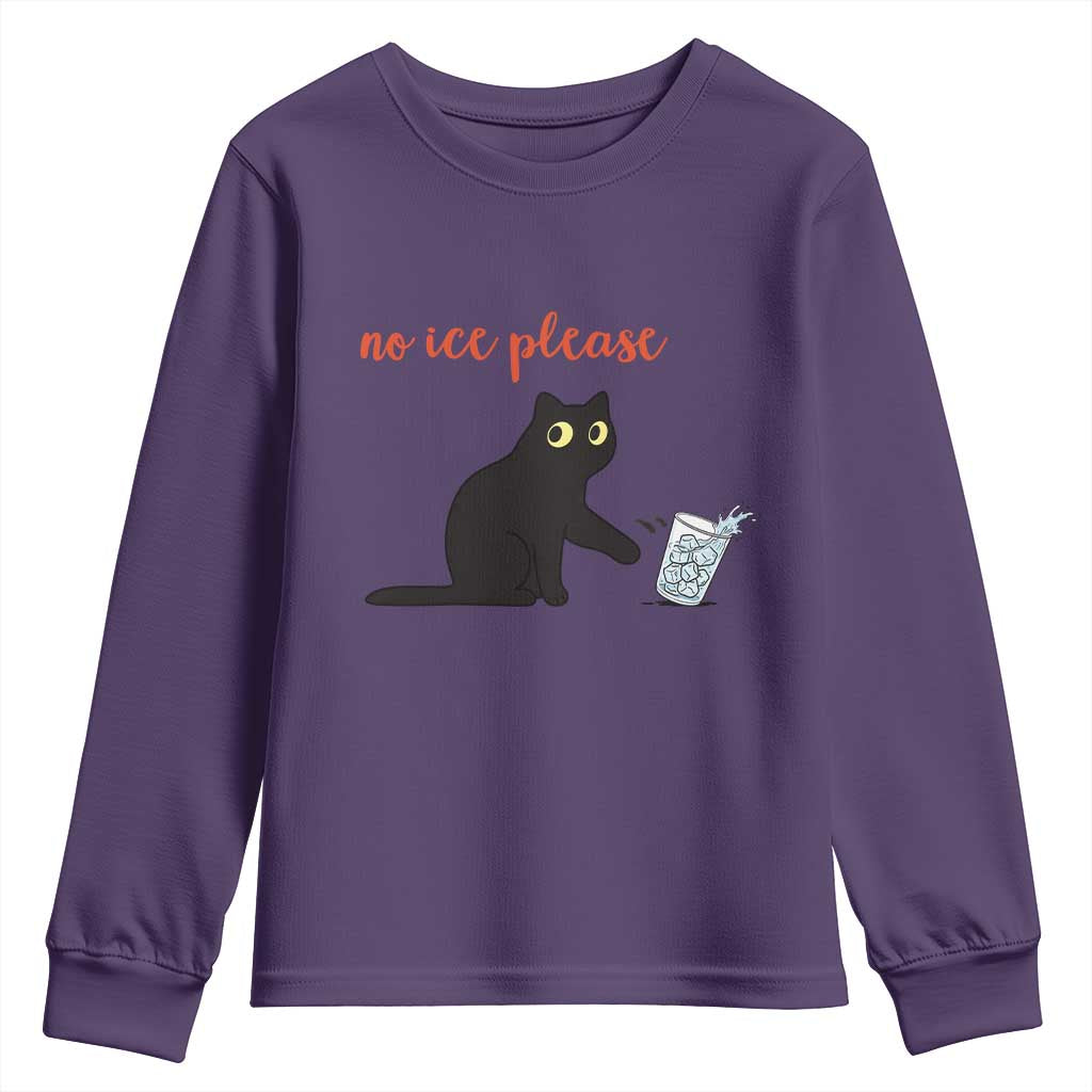 No Ice Please Youth Sweatshirt Funny Cat Abolish ICE Meme Protest