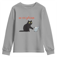No Ice Please Youth Sweatshirt Funny Cat Abolish ICE Meme Protest