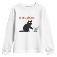 No Ice Please Youth Sweatshirt Funny Cat Abolish ICE Meme Protest