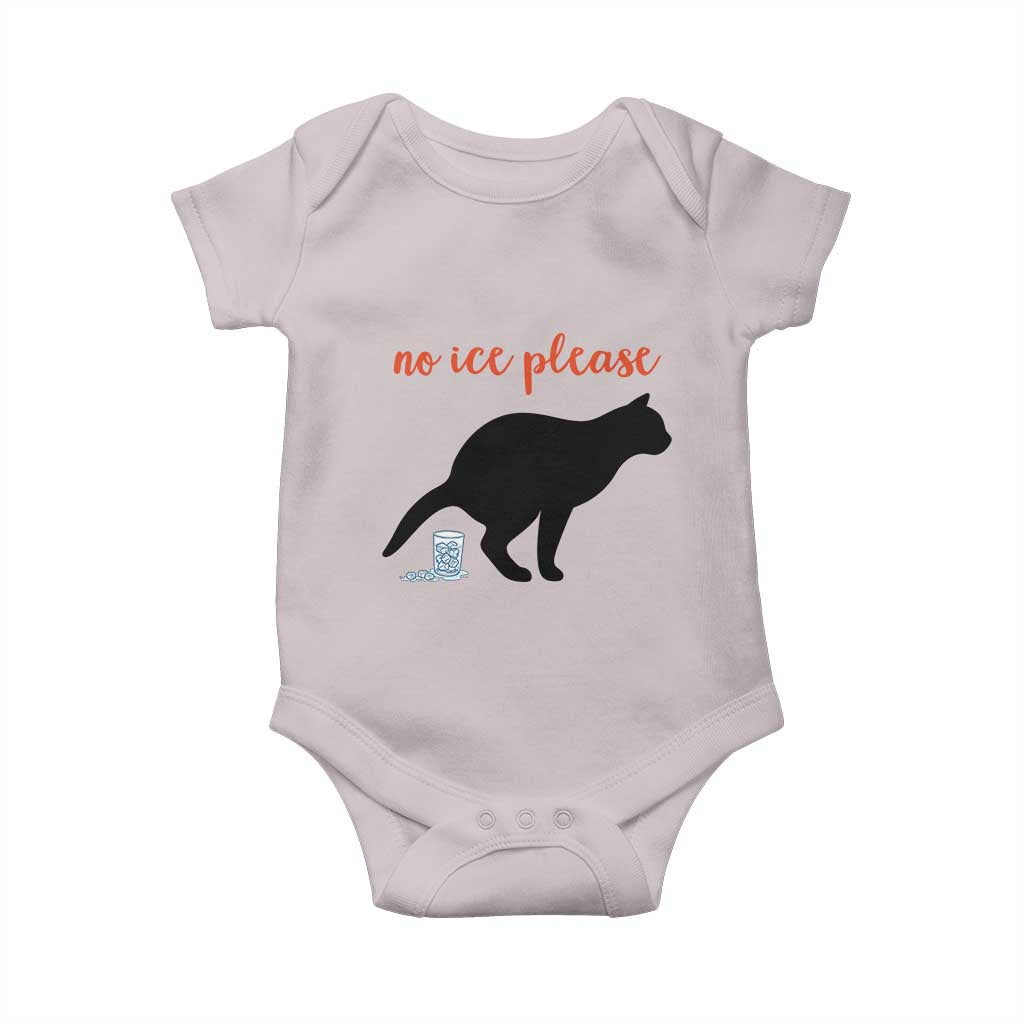 No Ice Please Baby Onesie Funny Cat Abolish ICE Meme