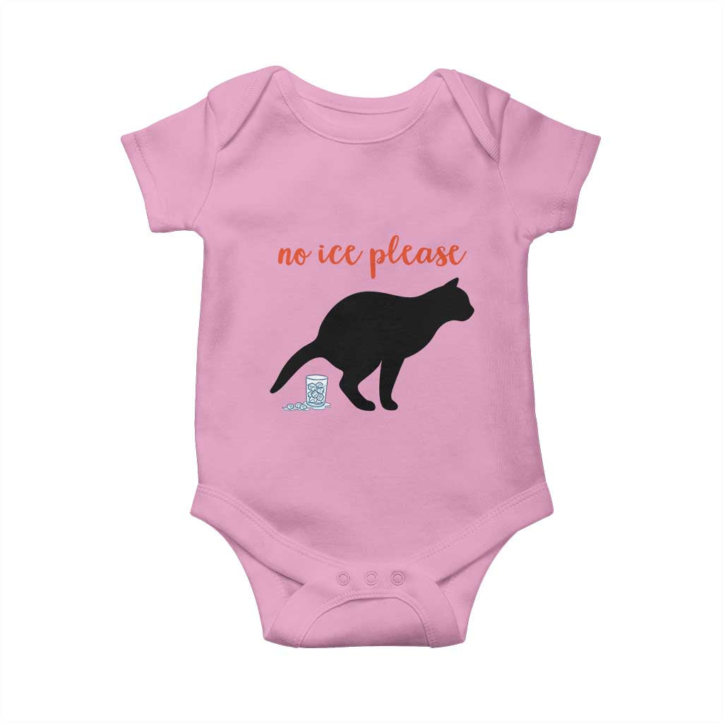 No Ice Please Baby Onesie Funny Cat Abolish ICE Meme