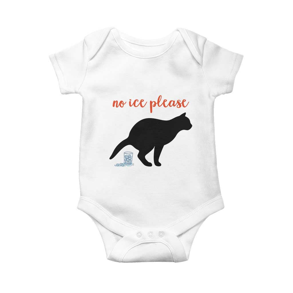 No Ice Please Baby Onesie Funny Cat Abolish ICE Meme
