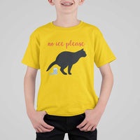 No Ice Please T Shirt For Kid Funny Cat Abolish ICE Meme