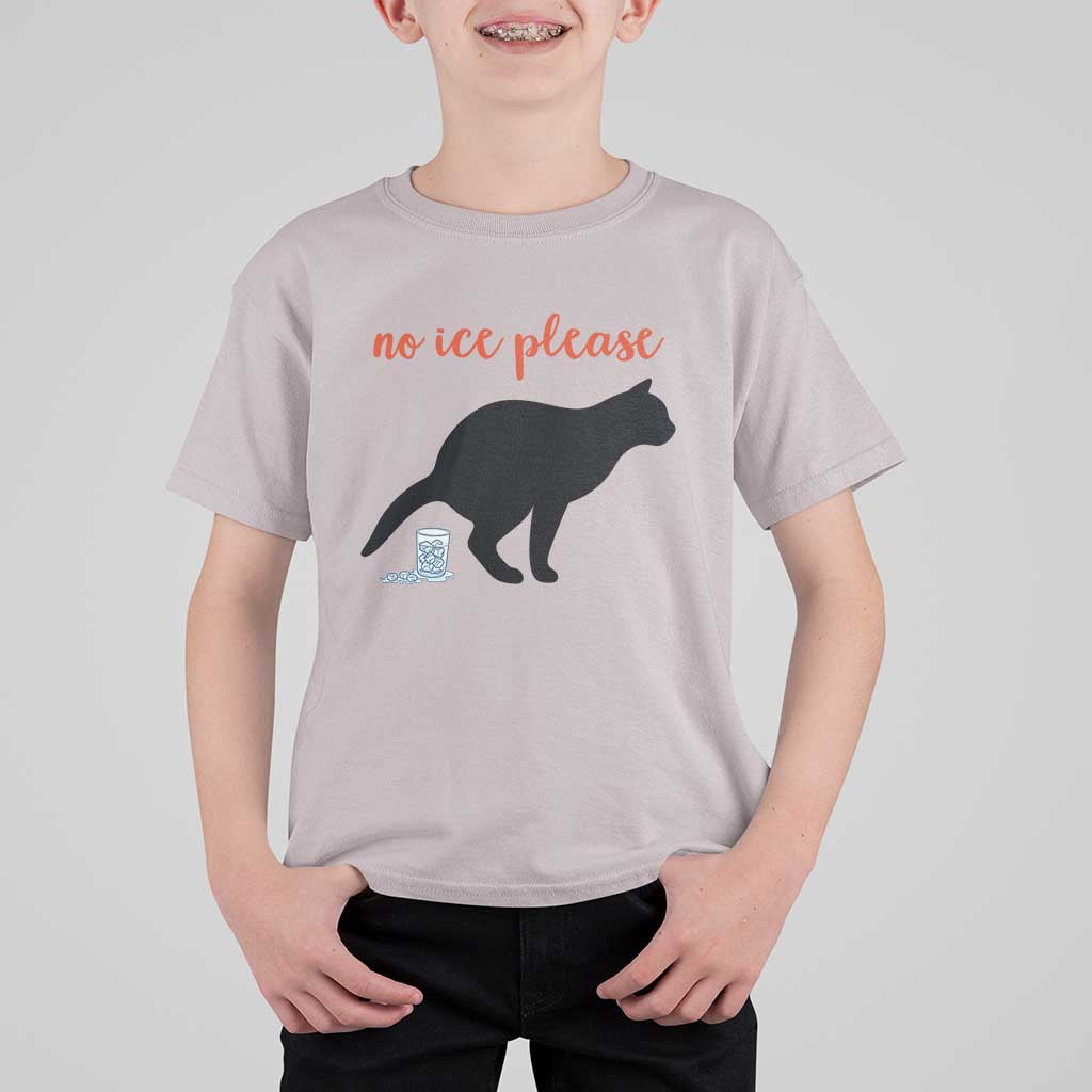 No Ice Please T Shirt For Kid Funny Cat Abolish ICE Meme