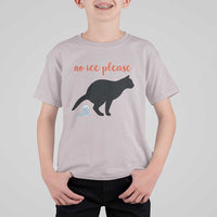 No Ice Please T Shirt For Kid Funny Cat Abolish ICE Meme