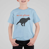 No Ice Please T Shirt For Kid Funny Cat Abolish ICE Meme
