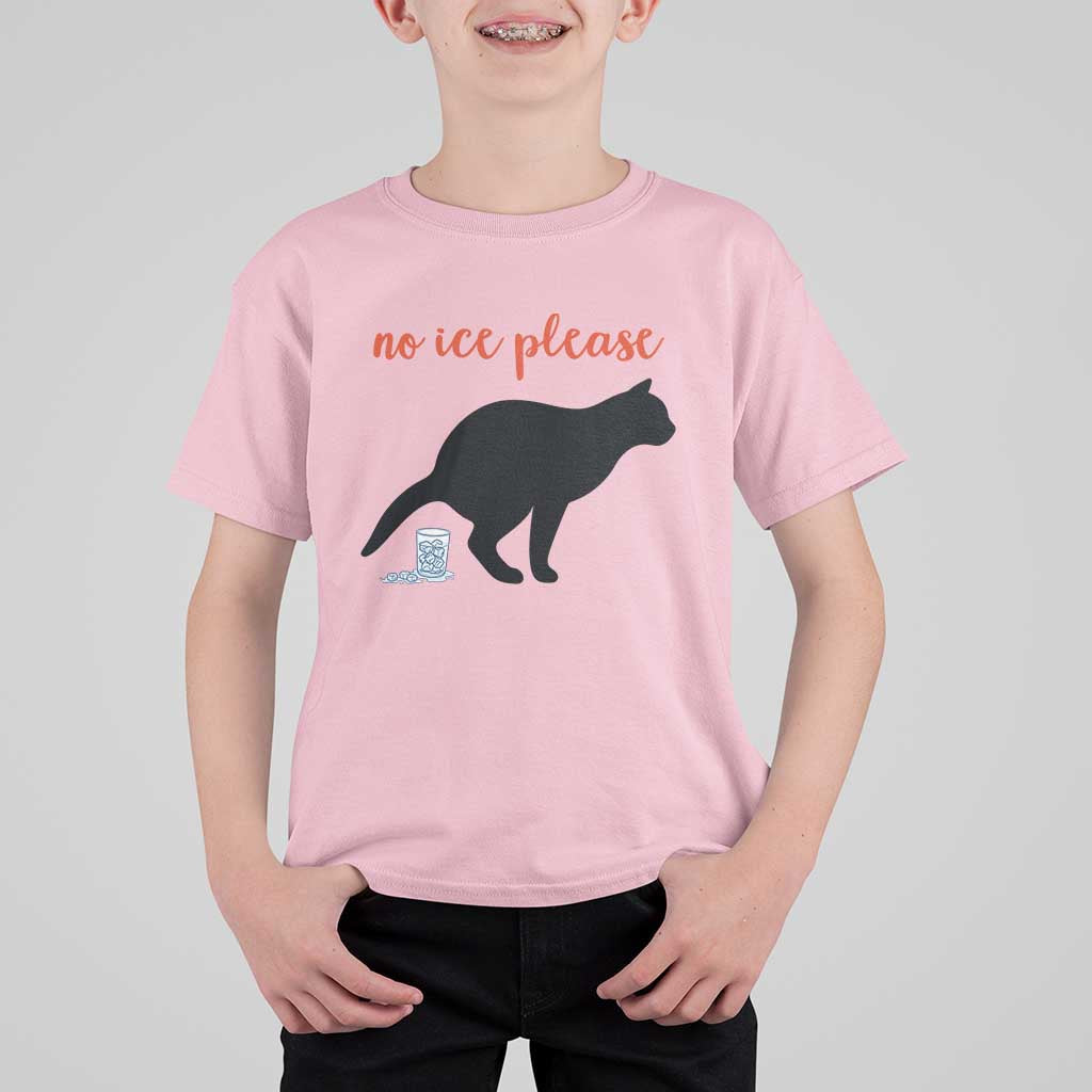 No Ice Please T Shirt For Kid Funny Cat Abolish ICE Meme