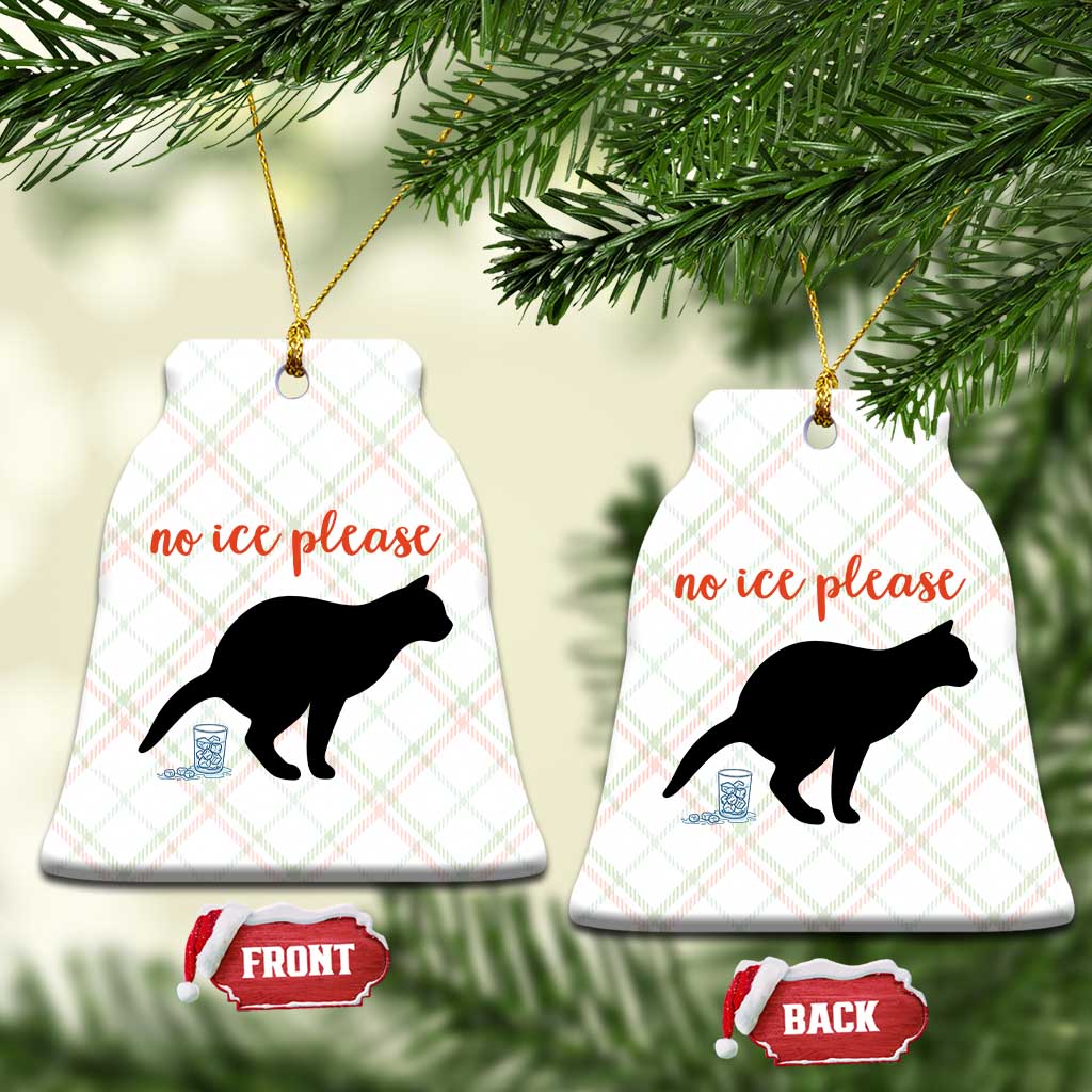 No Ice Please Ceramic Ornament Funny Cat Abolish ICE Meme