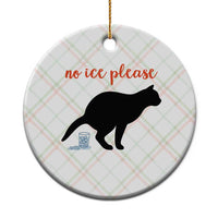 No Ice Please Ceramic Ornament Funny Cat Abolish ICE Meme