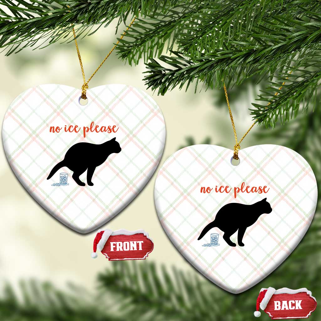 No Ice Please Ceramic Ornament Funny Cat Abolish ICE Meme