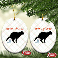 No Ice Please Ceramic Ornament Funny Cat Abolish ICE Meme