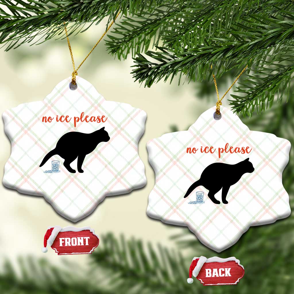 No Ice Please Ceramic Ornament Funny Cat Abolish ICE Meme