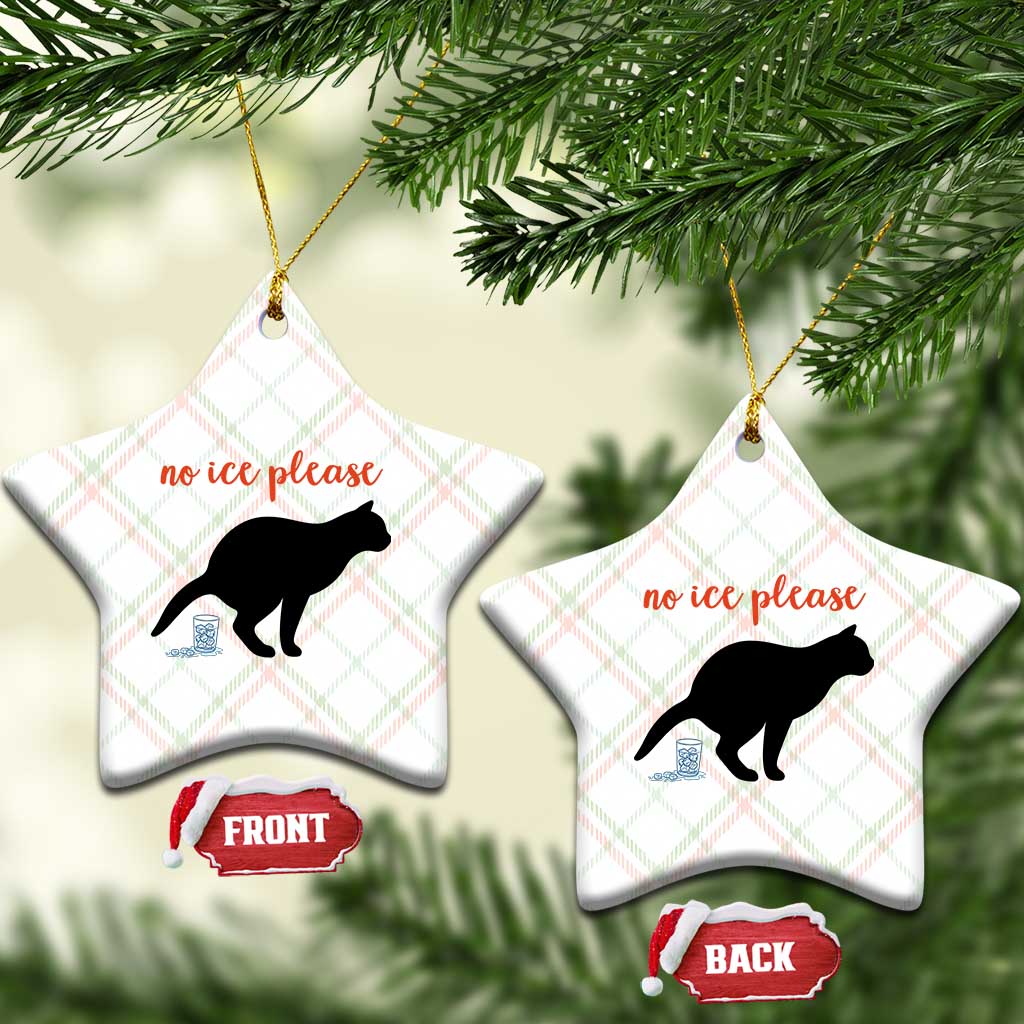 No Ice Please Ceramic Ornament Funny Cat Abolish ICE Meme