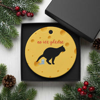 No Ice Please Ceramic Ornament Funny Cat Abolish ICE Meme