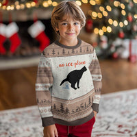 No Ice Please Ugly Christmas Sweater Funny Cat Abolish ICE Meme