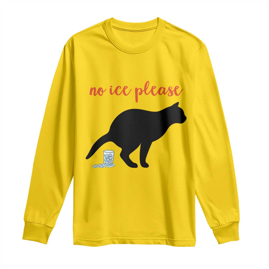 No Ice Please Long Sleeve Shirt Funny Cat Abolish ICE Meme