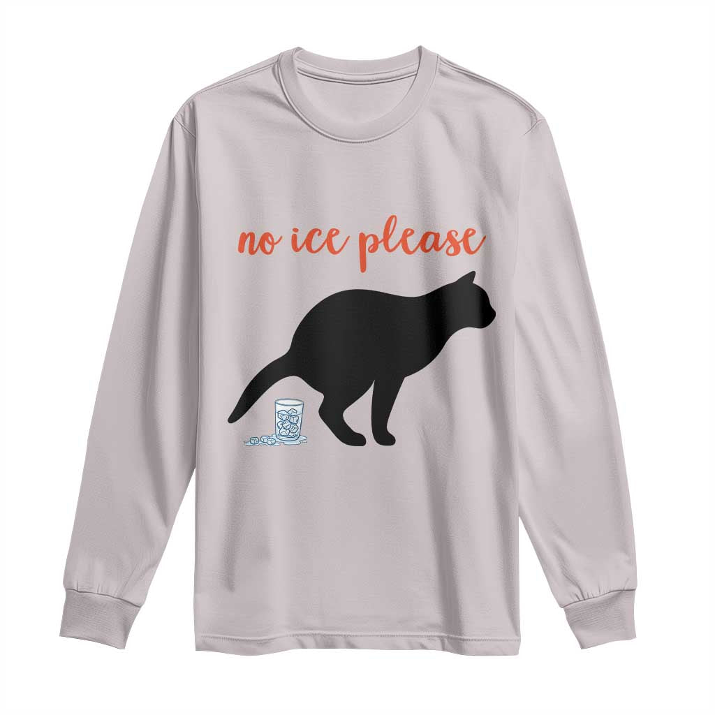 No Ice Please Long Sleeve Shirt Funny Cat Abolish ICE Meme