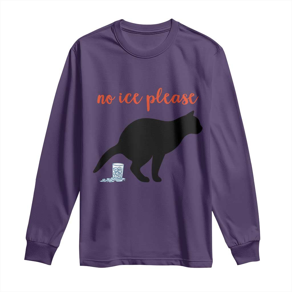 No Ice Please Long Sleeve Shirt Funny Cat Abolish ICE Meme