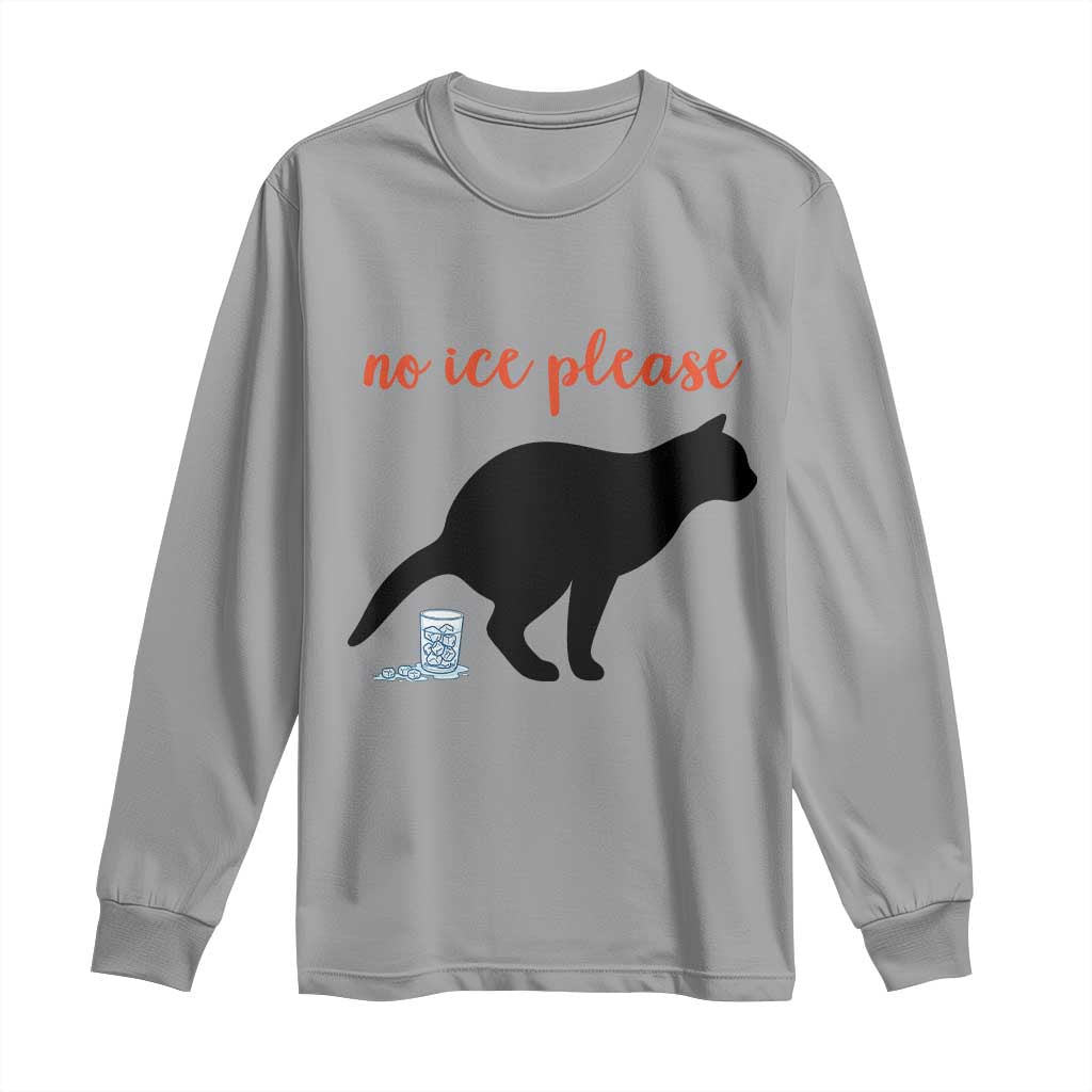 No Ice Please Long Sleeve Shirt Funny Cat Abolish ICE Meme