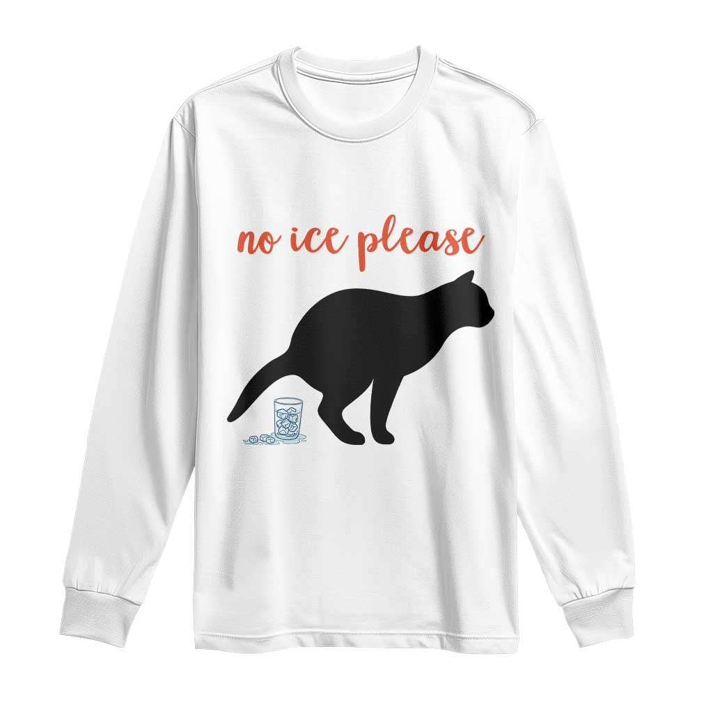 No Ice Please Long Sleeve Shirt Funny Cat Abolish ICE Meme