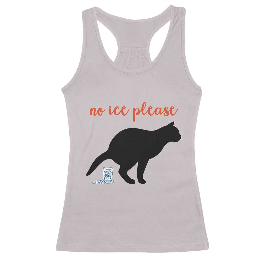 No Ice Please Racerback Tank Top Funny Cat Abolish ICE Meme