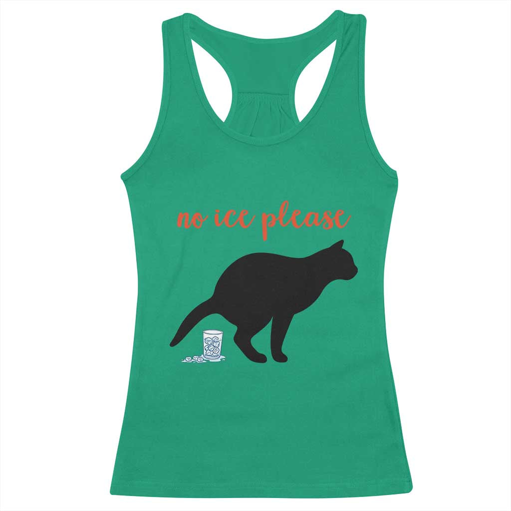 No Ice Please Racerback Tank Top Funny Cat Abolish ICE Meme