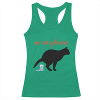No Ice Please Racerback Tank Top Funny Cat Abolish ICE Meme