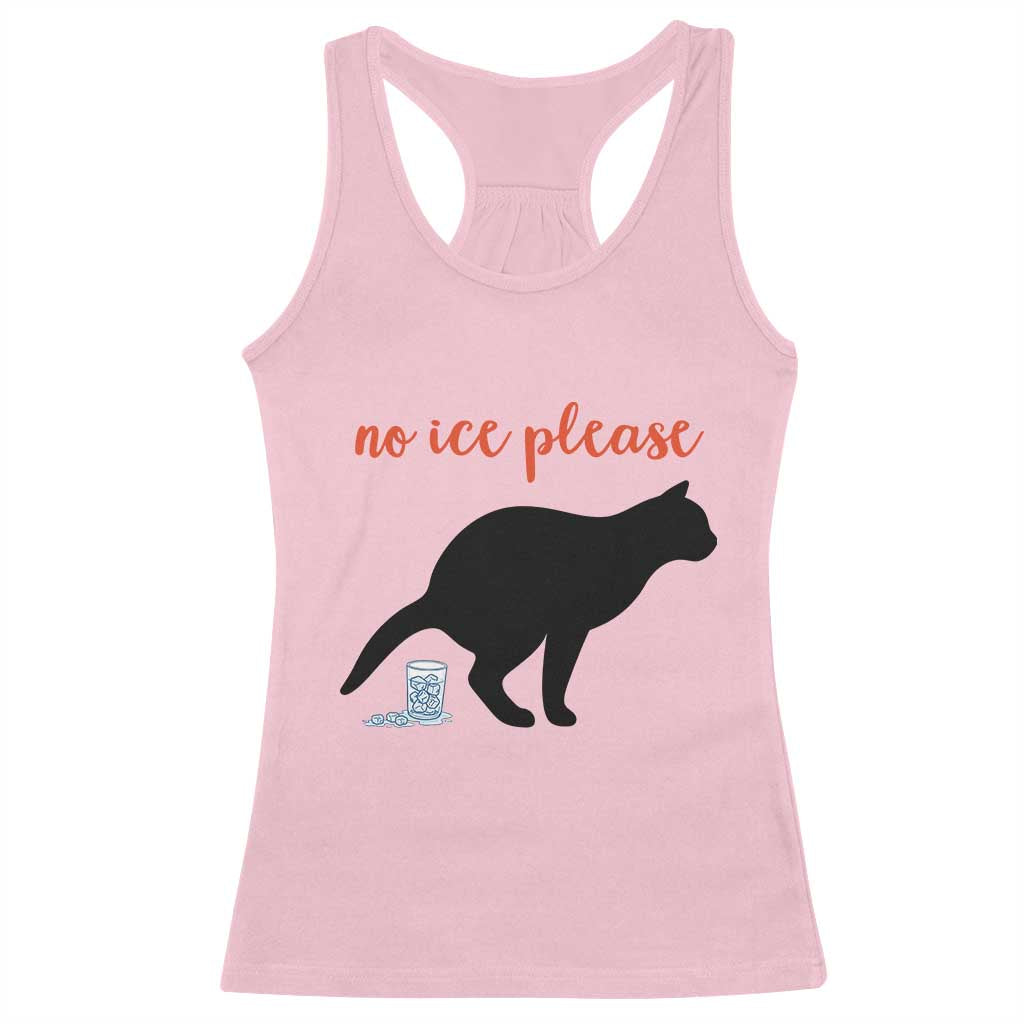 No Ice Please Racerback Tank Top Funny Cat Abolish ICE Meme