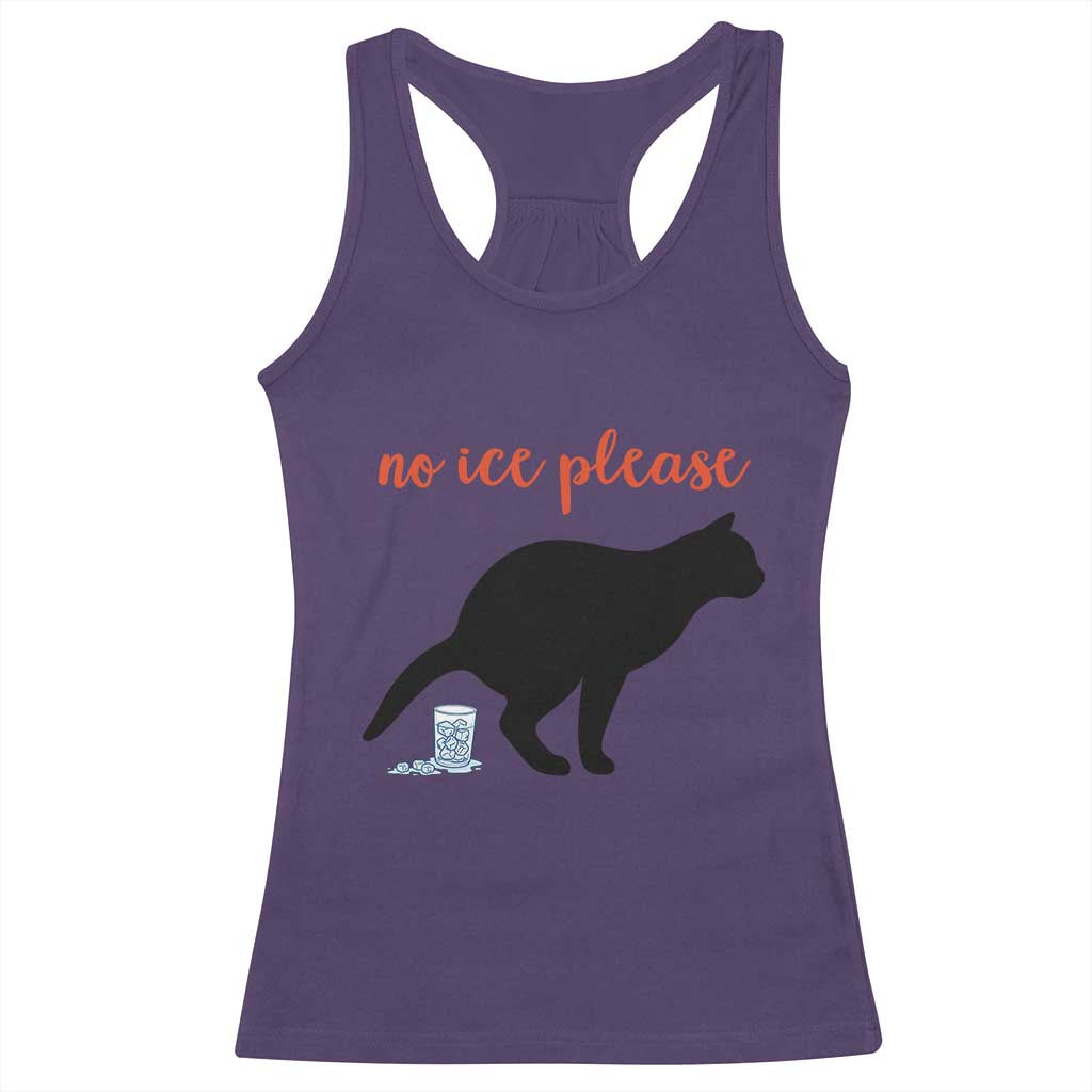 No Ice Please Racerback Tank Top Funny Cat Abolish ICE Meme