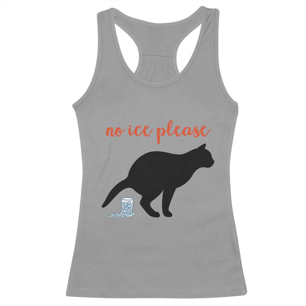 No Ice Please Racerback Tank Top Funny Cat Abolish ICE Meme