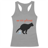 No Ice Please Racerback Tank Top Funny Cat Abolish ICE Meme