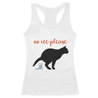 No Ice Please Racerback Tank Top Funny Cat Abolish ICE Meme