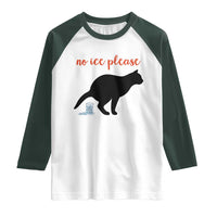 No Ice Please Raglan Shirt Funny Cat Abolish ICE Meme