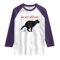 No Ice Please Raglan Shirt Funny Cat Abolish ICE Meme