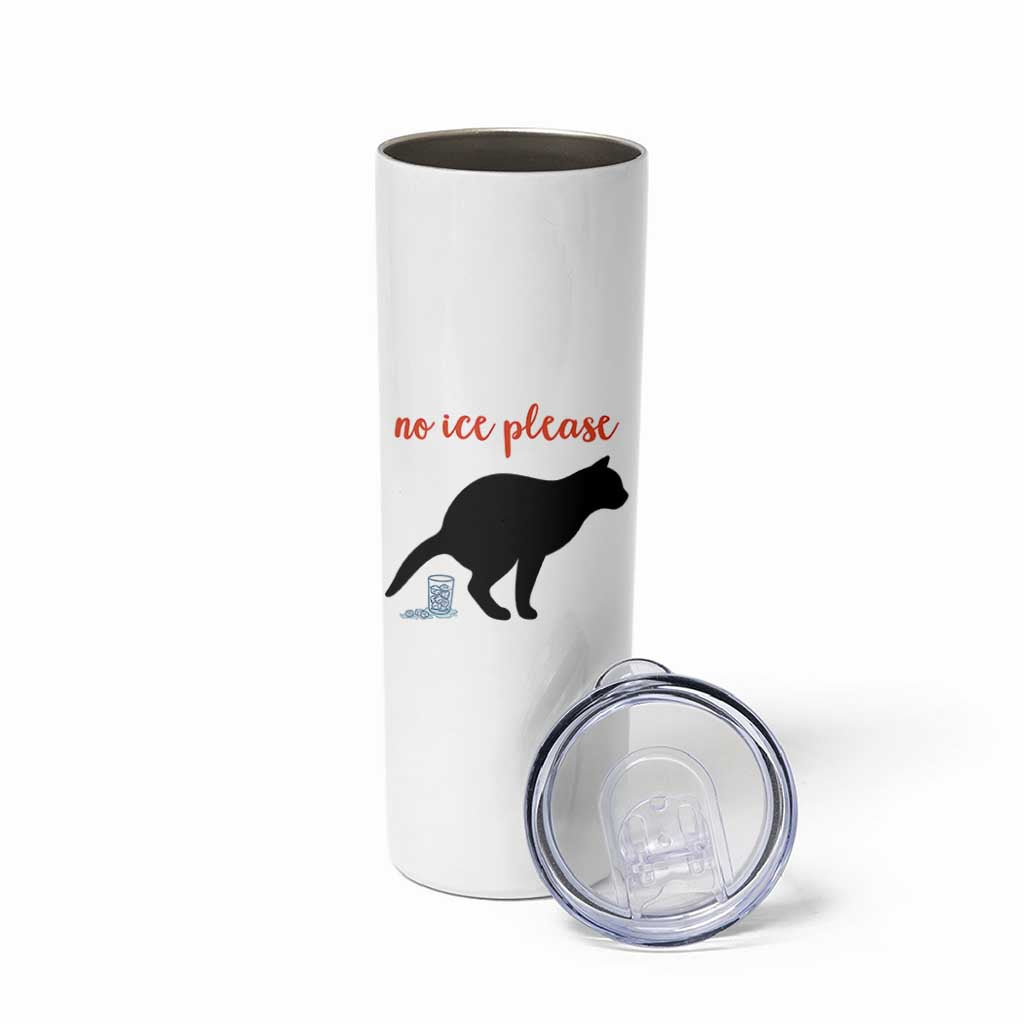 No Ice Please Skinny Tumbler Funny Cat Abolish ICE Meme