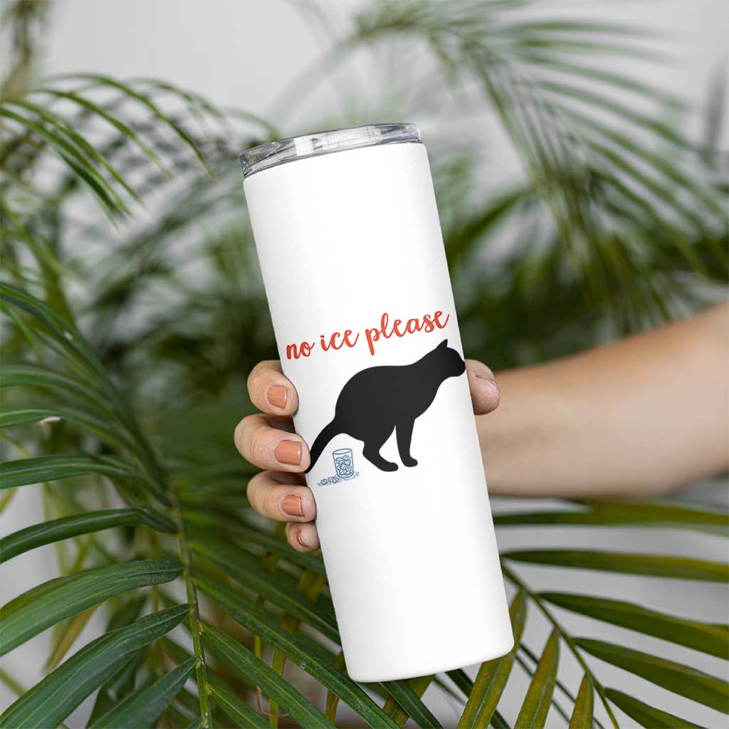 No Ice Please Skinny Tumbler Funny Cat Abolish ICE Meme